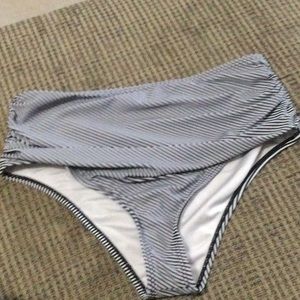 Black and white striped bikini bottoms